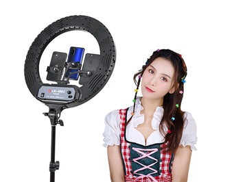 Jinbei LR-480C LED Ring Light with L-180 Light Stand (18") KIT